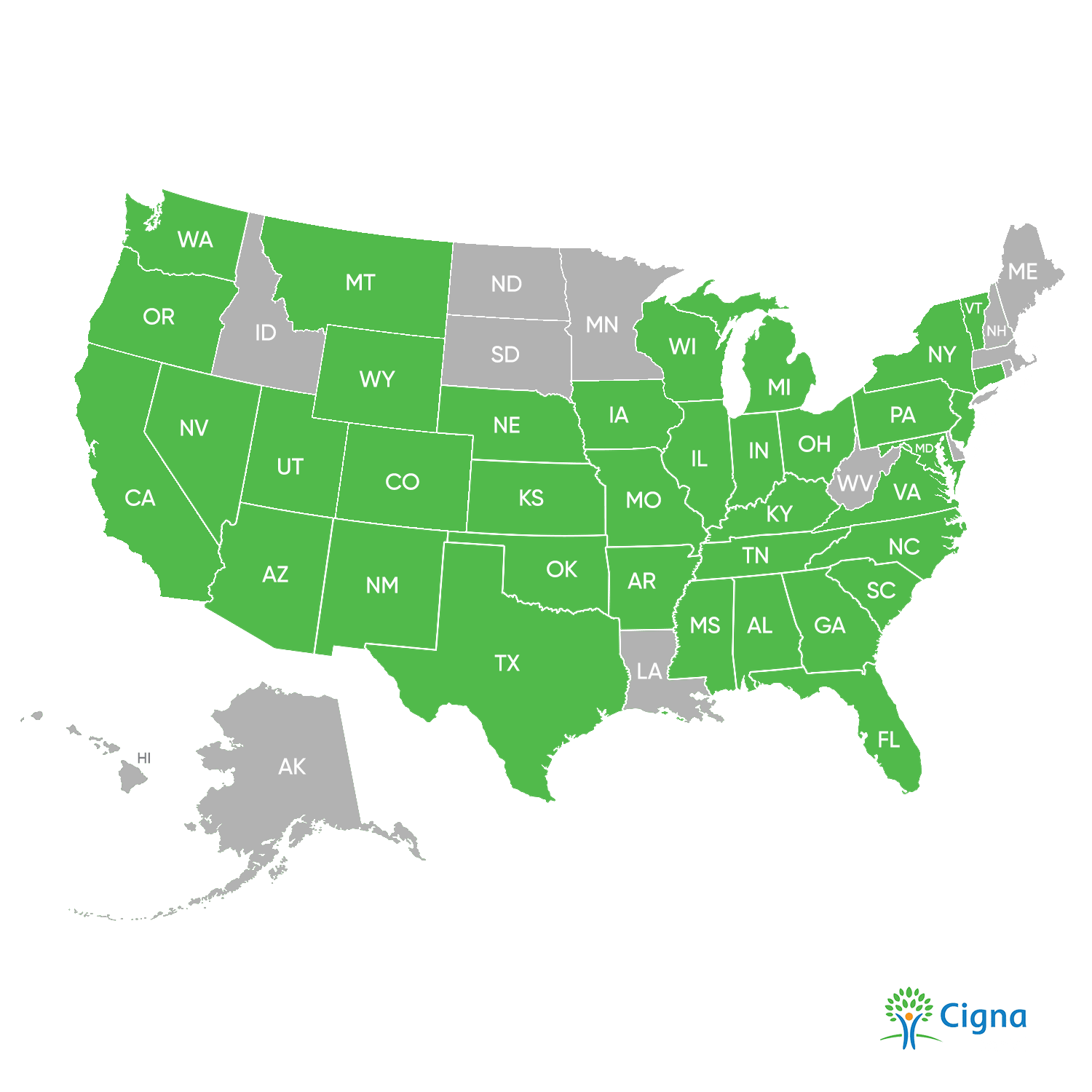 Cigna Dental Map