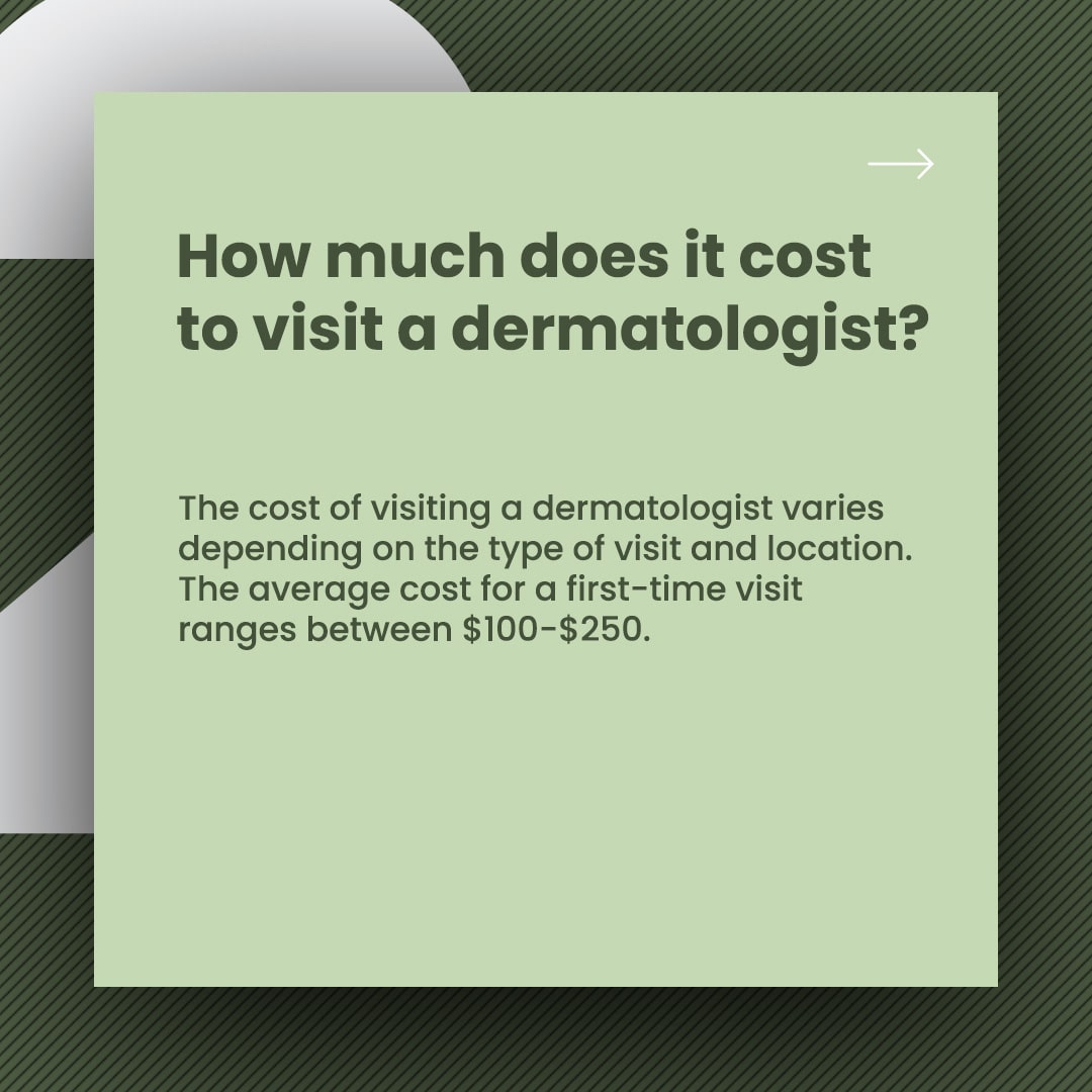 how much dermatologist visit cost