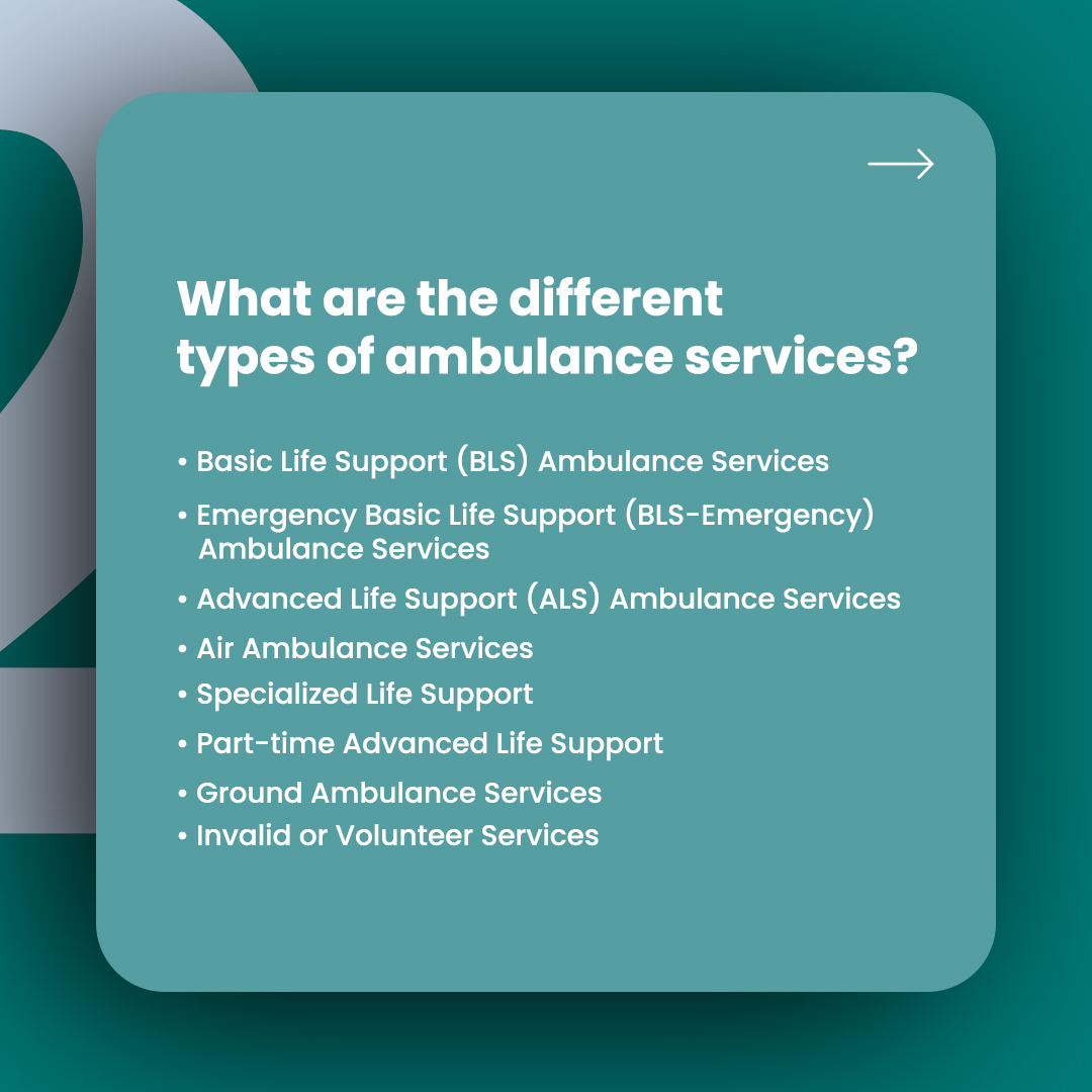 Different Parts of Ambulance services