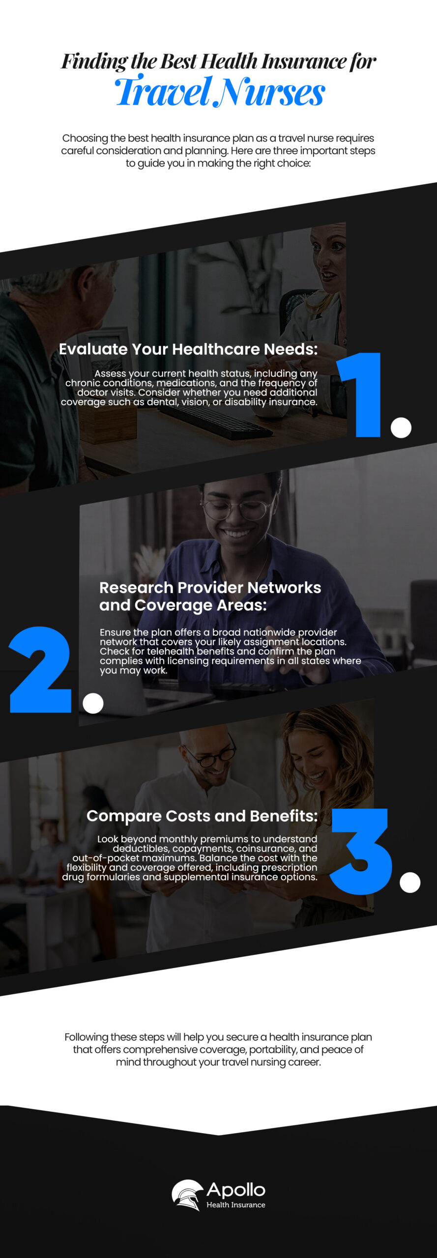 Best health insurance for travel nurses blog graphic